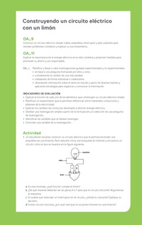 Ejemplo Evaluación Programas - OA09 - OA11 - Construyendo un circuito eléctrico con un limón Ejemplo Evaluación Programas - OA09 - OA11 - Construyendo un circuito eléctrico con un limón