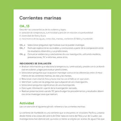 Ejemplo Evaluación Programas - OA13 - Corrientes marinas Ejemplo Evaluación Programas - OA13 - Corrientes marinas