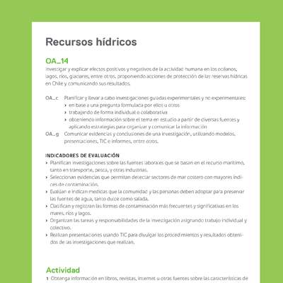 Ejemplo Evaluación Programas - OA14 - Recursos hídricos Ejemplo Evaluación Programas - OA14 - Recursos hídricos