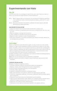 Ejemplo Evaluación Programas - OA10 - Experimentando con hielo Ejemplo Evaluación Programas - OA10 - Experimentando con hielo