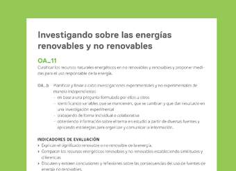 Ejemplo Evaluación Programas - OA11 - Investigando sobre las energías renovables y no renovables Ejemplo Evaluación Programas - OA11 - Investigando sobre las energías renovables y no renovables