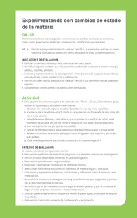 Ejemplo Evaluación Programas - OA13 - Experimentando con cambios de estado de la materia Ejemplo Evaluación Programas - OA13 - Experimentando con cambios de estado de la materia