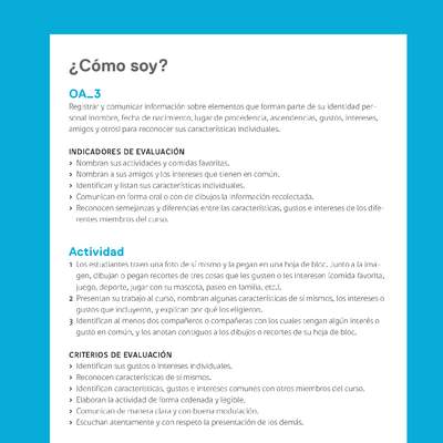 Ejemplo Evaluación Programas - OA03 - ¿Cómo soy? Ejemplo Evaluación Programas - OA03 - ¿Cómo soy?