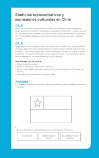 Ejemplo Evaluación Programas - OA05 - OA06 - Símbolos representativos y expresiones culturales en Chile Ejemplo Evaluación Programas - OA05 - OA06 - Símbolos representativos y expresiones culturales en Chile