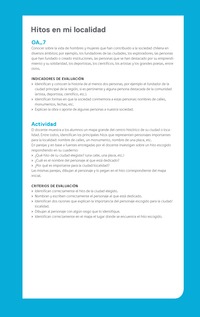 Ejemplo Evaluación Programas - OA07 - Hitos en mi localidad Ejemplo Evaluación Programas - OA07 - Hitos en mi localidad