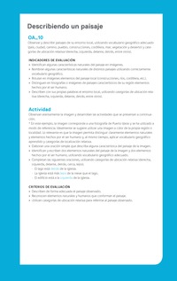 Evaluación Programa HI01 - OA10: Describiendo un paisaje Evaluación Programa HI01 - OA10: Describiendo un paisaje