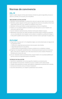 Ejemplo Evaluación Programas - OA14 - Normas de convivencia 2 Ejemplo Evaluación Programas - OA14 - Normas de convivencia 2