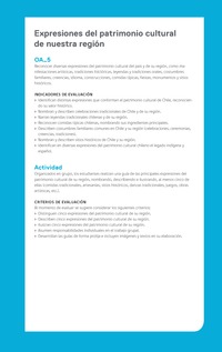 Ejemplo Evaluación Programas - OA05 - Expresiones del patrimonio cultural de nuestra región Ejemplo Evaluación Programas - OA05 - Expresiones del patrimonio cultural de nuestra región