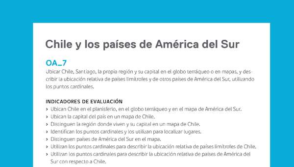 Ejemplo Evaluación Programas - OA07 - Chile y los países de América del Sur Ejemplo Evaluación Programas - OA07 - Chile y los países de América del Sur