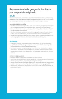 Ejemplo Evaluación Programas - OA11 - Representando la geografía habitada por un pueblo originario Ejemplo Evaluación Programas - OA11 - Representando la geografía habitada por un pueblo originario