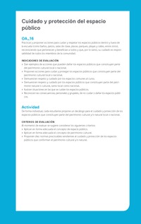 Ejemplo Evaluación Programas - OA16 - Cuidado y protección del espacio público Ejemplo Evaluación Programas - OA16 - Cuidado y protección del espacio público