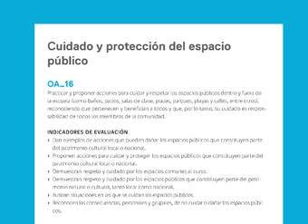 Ejemplo Evaluación Programas - OA16 - Cuidado y protección del espacio público Ejemplo Evaluación Programas - OA16 - Cuidado y protección del espacio público