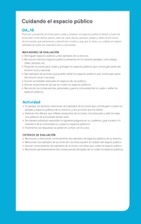 Ejemplo Evaluación Programas - OA16 - Cuidando el espacio público Ejemplo Evaluación Programas - OA16 - Cuidando el espacio público