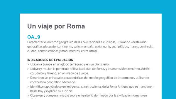 Ejemplo Evaluación Programas - OA09 - Un viaje por Roma Ejemplo Evaluación Programas - OA09 - Un viaje por Roma