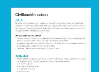 Ejemplo Evaluación Programas - OA02 - Civilización azteca Ejemplo Evaluación Programas - OA02 - Civilización azteca