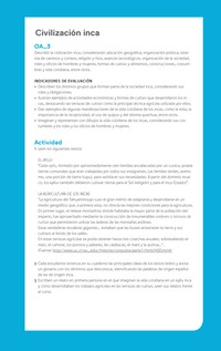 Ejemplo Evaluación Programas - OA03 - Civilización inca Ejemplo Evaluación Programas - OA03 - Civilización inca