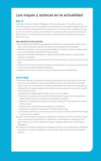 Ejemplo Evaluación Programas - OA05 - Los mayas y aztecas en la actualidad Ejemplo Evaluación Programas - OA05 - Los mayas y aztecas en la actualidad