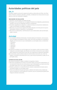 Ejemplo Evaluación Programas - OA11 - Autoridades políticas del país Ejemplo Evaluación Programas - OA11 - Autoridades políticas del país