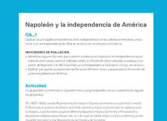 Ejemplo Evaluación Programas - OA01 - Napoleón y la independencia de América Ejemplo Evaluación Programas - OA01 - Napoleón y la independencia de América