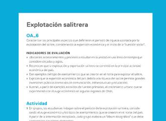 Ejemplo Evaluación Programas - OA06 - Explotación salitrera Ejemplo Evaluación Programas - OA06 - Explotación salitrera