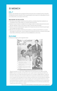 Ejemplo Evaluación Programas - OA07 - El MEMCH Ejemplo Evaluación Programas - OA07 - El MEMCH