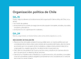 Ejemplo Evaluación Programas - OA15 - OA24 - Organización política de Chile Ejemplo Evaluación Programas - OA15 - OA24 - Organización política de Chile