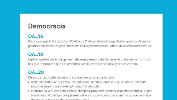 Ejemplo Evaluación Programas - OA16 - OA18 - OA20 - OA24 - Democracia Ejemplo Evaluación Programas - OA16 - OA18 - OA20 - OA24 - Democracia
