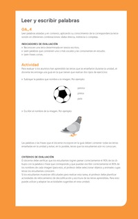 Ejemplo Evaluación Programas - OA04 - Leer y escribir palabras Ejemplo Evaluación Programas - OA04 - Leer y escribir palabras