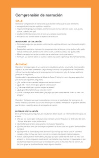 Ejemplo Evaluación Programas - OA08 - Comprensión de narración Ejemplo Evaluación Programas - OA08 - Comprensión de narración