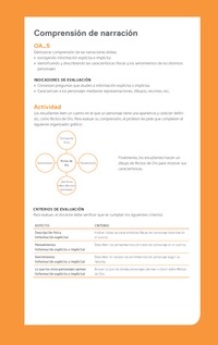 Ejemplo Evaluación Programas - OA05 - Comprensión de narración Ejemplo Evaluación Programas - OA05 - Comprensión de narración