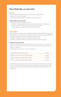 Ejemplo Evaluación Programas - OA14 - Escribiendo un parrafo Ejemplo Evaluación Programas - OA14 - Escribiendo un parrafo