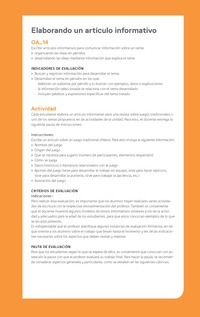 Ejemplo Evaluación Programas - OA14 -Elaborando un artículo informativo Ejemplo Evaluación Programas - OA14 -Elaborando un artículo informativo