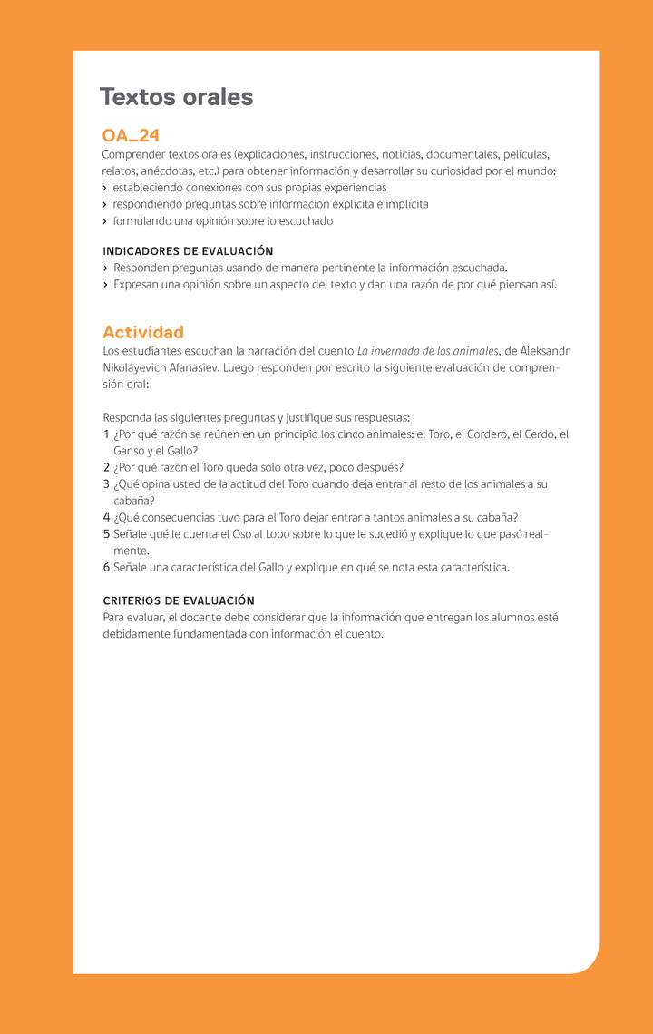 Ejemplo Evaluación Programas - OA24 - Textos orales 2 Ejemplo Evaluación Programas - OA24 - Textos orales 2