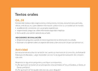 Ejemplo Evaluación Programas - OA24 - Textos orales 2 Ejemplo Evaluación Programas - OA24 - Textos orales 2