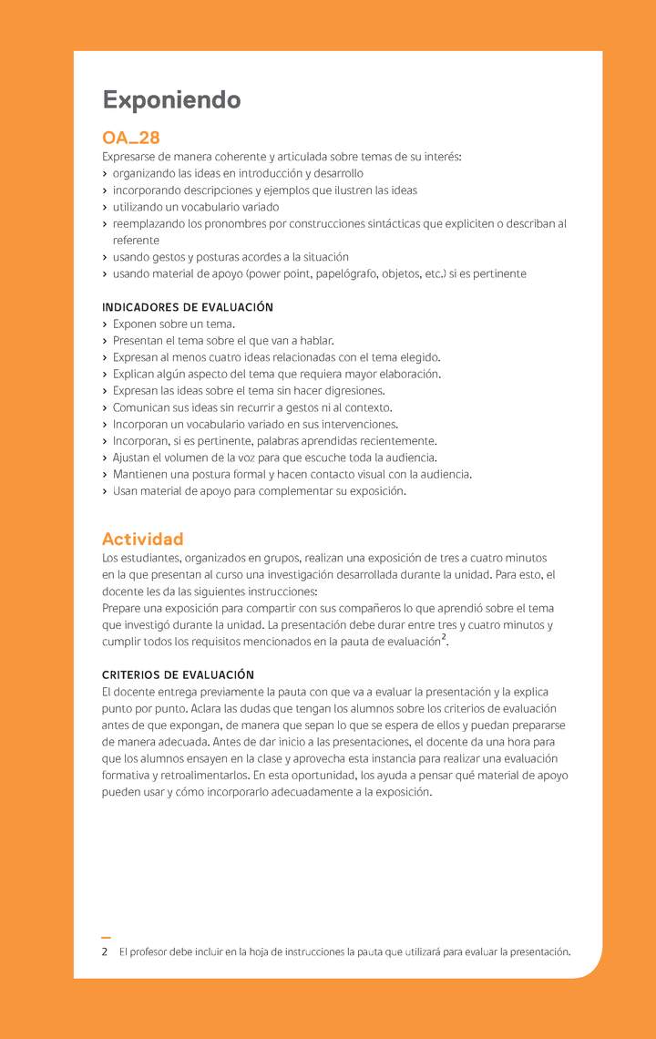 Ejemplo Evaluación Programas - OA28 - Exponiendo Ejemplo Evaluación Programas - OA28 - Exponiendo