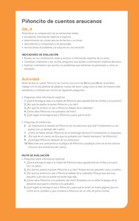 Ejemplo Evaluación Programas - OA04 - Piñoncito de cuentos araucanos Ejemplo Evaluación Programas - OA04 - Piñoncito de cuentos araucanos