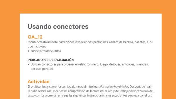 Ejemplo Evaluación Programas - OA12 - Usando conectores Ejemplo Evaluación Programas - OA12 - Usando conectores