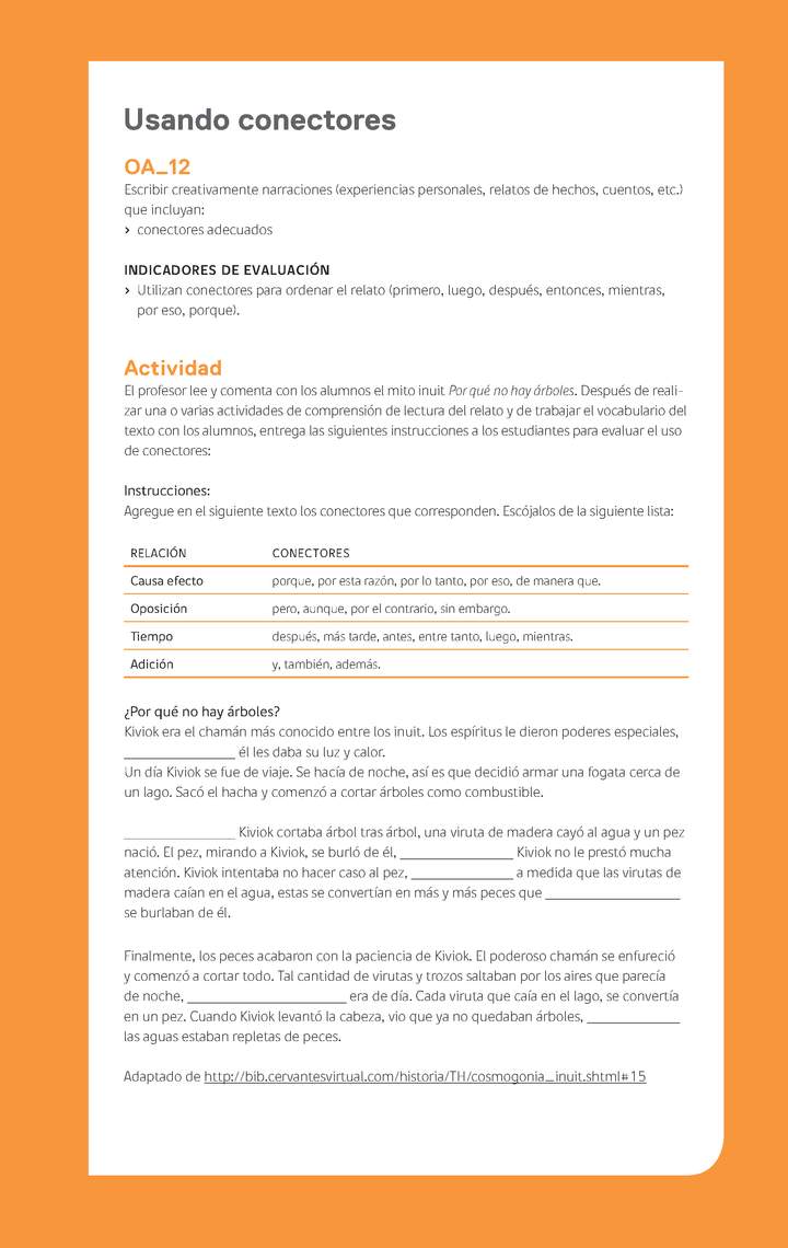 Ejemplo Evaluación Programas - OA12 - Usando conectores Ejemplo Evaluación Programas - OA12 - Usando conectores