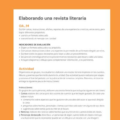 Ejemplo Evaluación Programas - OA14 - Elaborando una revista literaria Ejemplo Evaluación Programas - OA14 - Elaborando una revista literaria