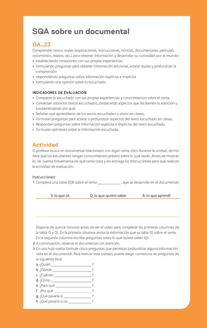 Ejemplo Evaluación Programas - OA23 - SQA sobre un documental Ejemplo Evaluación Programas - OA23 - SQA sobre un documental