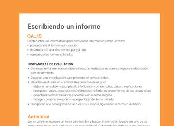 Ejemplo Evaluación Programas - OA15 - Escribiendo un informe Ejemplo Evaluación Programas - OA15 - Escribiendo un informe