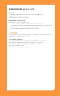 Ejemplo Evaluación Programas - OA15 - Escribiendo un parrafo Ejemplo Evaluación Programas - OA15 - Escribiendo un parrafo