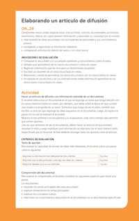 Ejemplo Evaluación Programas - OA24 - Elaborando un artículo de difusión Ejemplo Evaluación Programas - OA24 - Elaborando un artículo de difusión