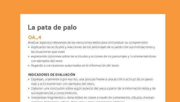 Ejemplo Evaluación Programas - OA04 - La pata de palo Ejemplo Evaluación Programas - OA04 - La pata de palo