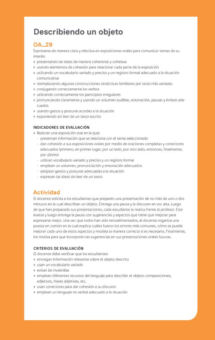Ejemplo Evaluación Programas - OA29 - Describiendo un objeto Ejemplo Evaluación Programas - OA29 - Describiendo un objeto