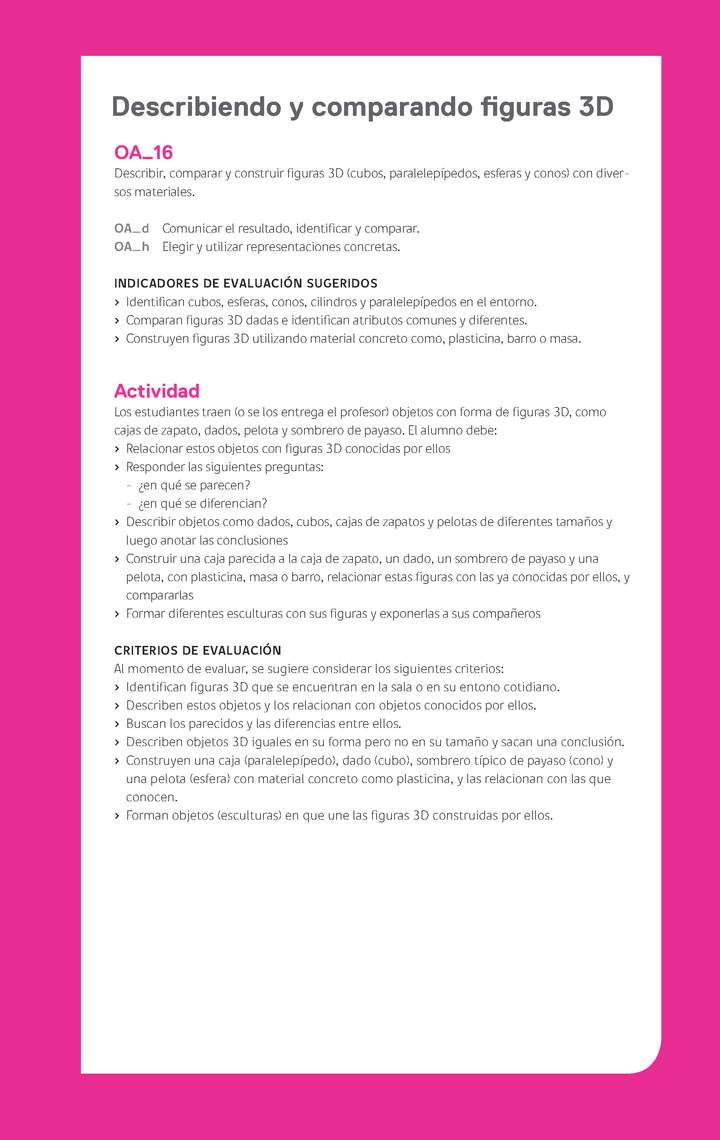 Ejemplo Evaluación Programas - OA16 - Describiendo y comparando figuras 3D Ejemplo Evaluación Programas - OA16 - Describiendo y comparando figuras 3D
