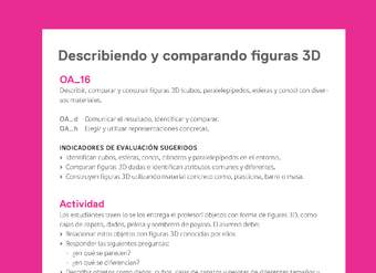 Ejemplo Evaluación Programas - OA16 - Describiendo y comparando figuras 3D Ejemplo Evaluación Programas - OA16 - Describiendo y comparando figuras 3D