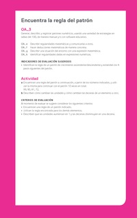 Evaluación Programas - MA03 OA03 - U3 - Encuentra la regla del patrón Evaluación Programas - MA03 OA03 - U3 - Encuentra la regla del patrón