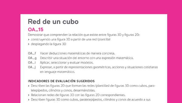 Evaluación Programas - MA03 OA15 - U2 - Red de un cubo Evaluación Programas - MA03 OA15 - U2 - Red de un cubo