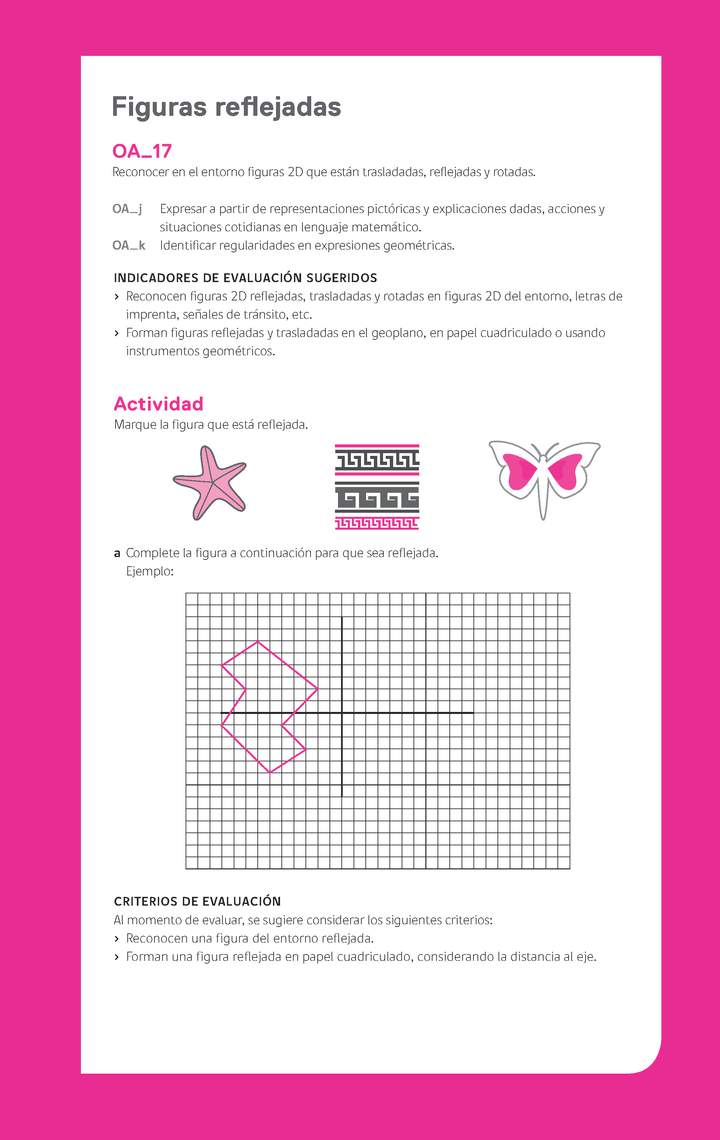 Evaluación Programas - MA03 OA17 - U4 - Figuras reflejadas Evaluación Programas - MA03 OA17 - U4 - Figuras reflejadas